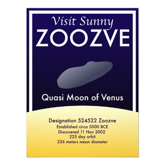Besuchen Sie Sunny Zoozve Solar System Travel Post Fotodruck (Vorne)