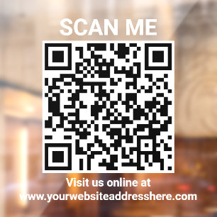 Besuchen Sie uns Online QR Code Business Fensteraufkleber