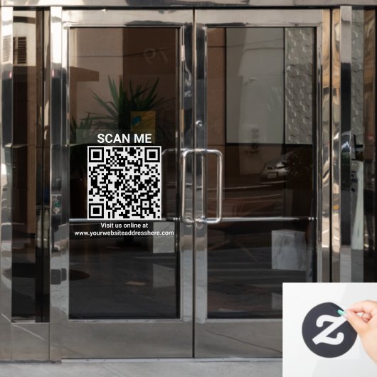 Besuchen Sie uns Online QR Code Business Fensteraufkleber (Büro Tür)