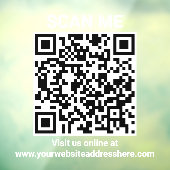 Besuchen Sie uns Online QR Code Business Fensteraufkleber (Blatt 3)