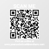 Besuchen Sie uns Online QR Code Business Fensteraufkleber (Blatt)