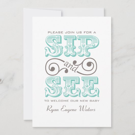 Besuchen Sie unser neues Baby Einladung (Vorderseite)