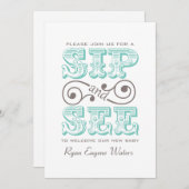 Besuchen Sie unser neues Baby Einladung (Vorne/Hinten)