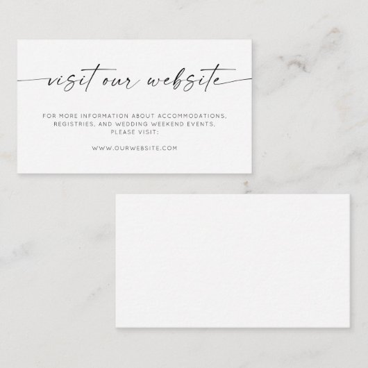 Besuchen Sie unsere Website Einladungskarte für Ho (Vorne/Hinten)