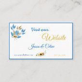 Besuchen Sie unsere Website Wedding Card Platzkarte (Vorderseite)