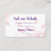Besuchen Sie unsere Website Wedding Card Platzkarte (Vorderseite)