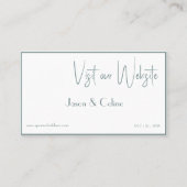 Besuchen Sie unsere Website Wedding Card Platzkarte (Vorderseite)