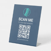 Besuchen Sie unseren Website-QR-Code-Schild Sockelschild (Vorderseite)