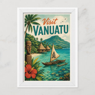 Besuchen Sie Vanuatu Travel Vintage Postkarte