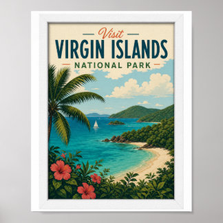 Besuchen Sie Virgin Islands National Park Reise Vi Poster