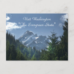 Besuchen Sie Washington "Der Evergreen Staat" Postkarte
