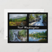 Besuchen Sie Washington Postcard Postkarte (Vorne/Hinten)