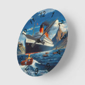 Besuchen Sie weit entfernte Landschaften Runde Wanduhr (Winkel)