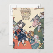 Besuchende Tanten Postkarte (Vorne/Hinten)