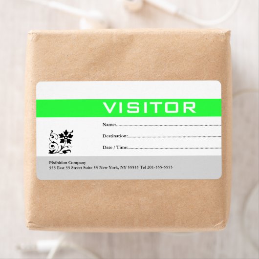 Besucher-Abzeichen-Label Grün (Insitu)