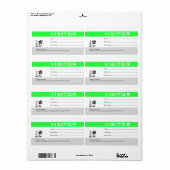 Besucher-Abzeichen-Label Grün (Vorne)