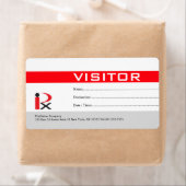 Besucher-Abzeichen-Label Rot (Insitu)