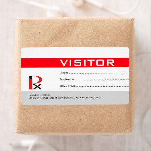 Besucher-Abzeichen-Label Rot (Insitu)
