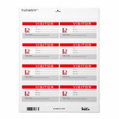 Besucher-Abzeichen-Label Rot (Vorne)