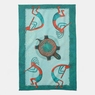 Besucher Anasazi Native Folk Art Geschirrtuch