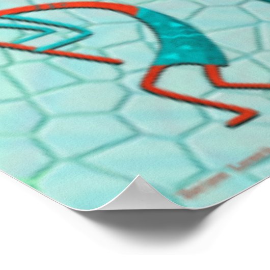 Besucher Anasazi Native Folk Art Poster (Ecke)