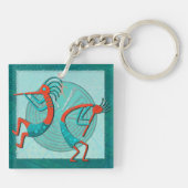 Besucher Anasazi Native Folk Art Schlüsselanhänger (Rückseite)