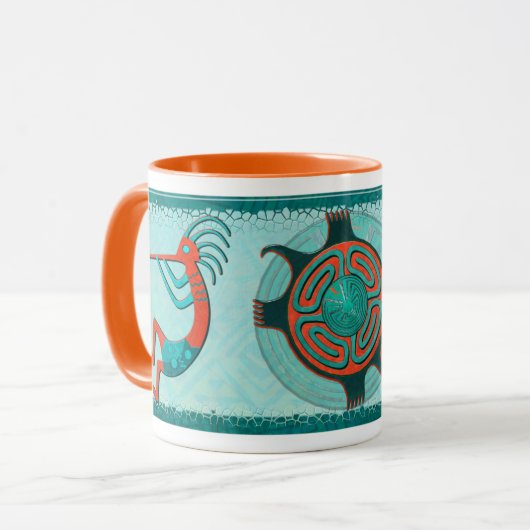 Besucher Anasazi Native Folk Art Tasse (Vorderseite Links)