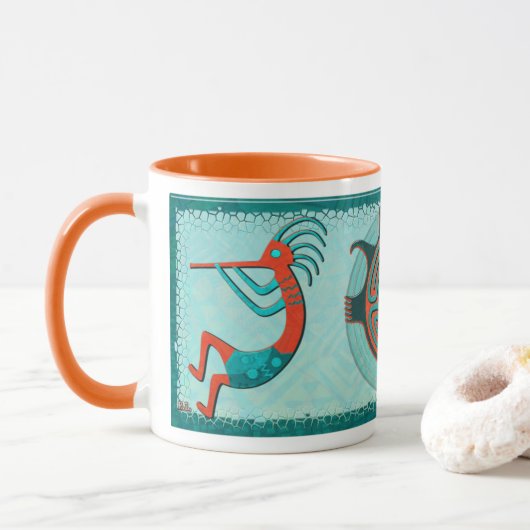 Besucher Anasazi Native Folk Art Tasse (Mit Donut)