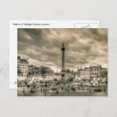 Besucher auf dem Trafalgar Square, London Postkarte (Vorne/Hinten)