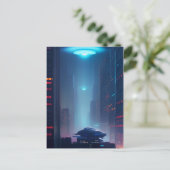 Besucher aus dem Weltraum Postkarte (Stehend Vorderseite)