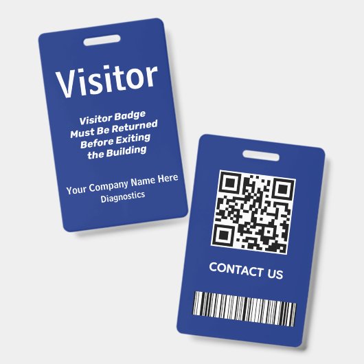 Besucher-Ausweis-ID Ausweis (Vorder- & Rückseite)
