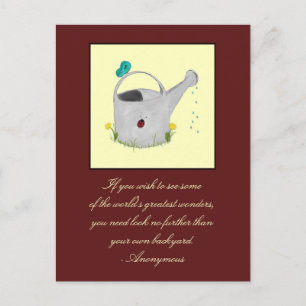 Besucher der Garden Postcard Postkarte