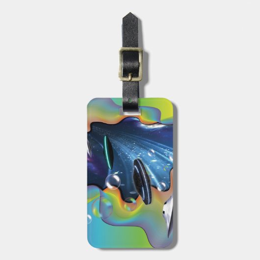 Besucher der Raumfahrt Gepäckanhänger (Vorderseite vertikal)