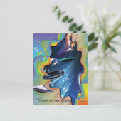 Besucher der Raumfahrt Postkarte (Stehend Vorderseite)