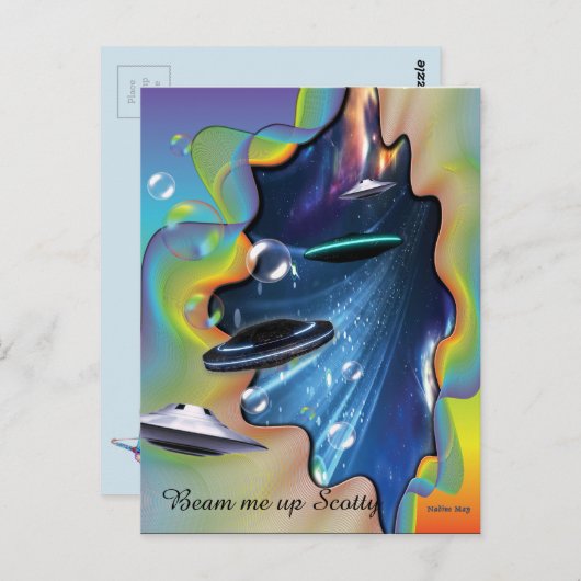 Besucher der Raumfahrt Postkarte (Vorne/Hinten)