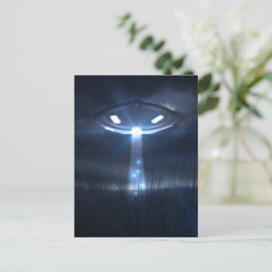 Besucher der Raumfahrt Postkarte (Stehend Vorderseite)