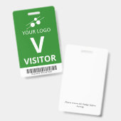 Besucher des Bar mit dem Logo-Code in grün-weiß hi Ausweis (Vorder- & Rückseite)
