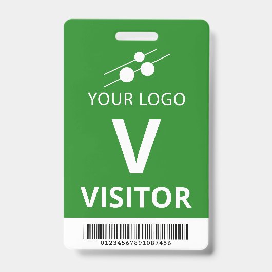 Besucher des Bar mit dem Logo-Code in grün-weiß hi Ausweis (Vorderseite)