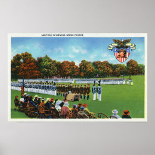 Besucher, die eine Kleiderparade wiederholen Poster