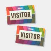 Besucher Identifikations-Karte Ausweis (Vorder- & Rückseite)