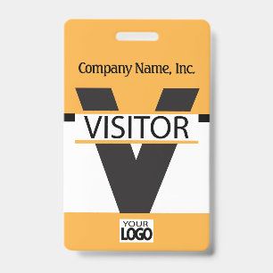 Besucherausweis mit Ihrem Logo - Gold Ausweis