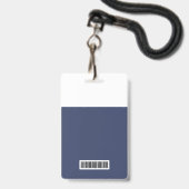 BesucherBlue Company Logo Besucherpass-ID Ausweis (Rückseite mit Lanyard)