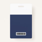 BesucherBlue Company Logo Besucherpass-ID Ausweis (Rückseite)