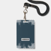 BesucherBlue Company Logo Besucherpass-ID Ausweis (Rückseite mit Lanyard)