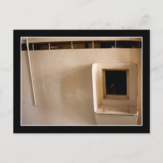 Besucherfenster im Gefängnis von Alcatraz Postkarte (Vorderseite)