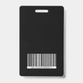 Besucherpass Abzeichen Schwarz-Weiß Ausweis (Rückseite)