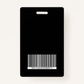 Besucherpass Abzeichen Schwarz-Weiß Ausweis (Rückseite)