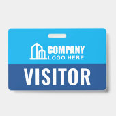 Besucherpass-ID Baustelle Navy Blue Custom Ausweis (Vorderseite)