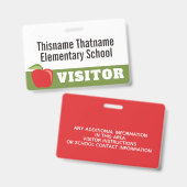 Besucherprogramm - Elternschulen mit rotem Apple Ausweis (Vorder- & Rückseite)