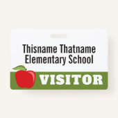 Besucherprogramm - Elternschulen mit rotem Apple Ausweis (Vorderseite)